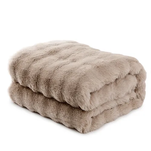 faux fur electric heated throw