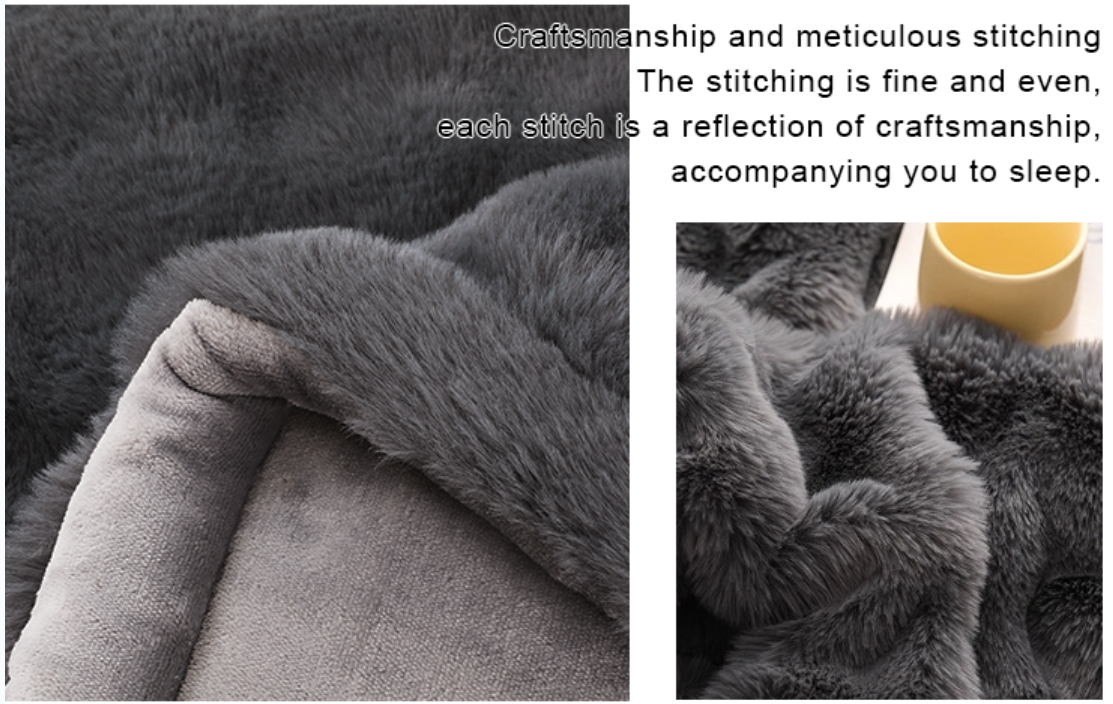 Faux Rabbit Fur Electric Throw Blanket Details Faux Rabbit Fur Electric Throw Blanket Details