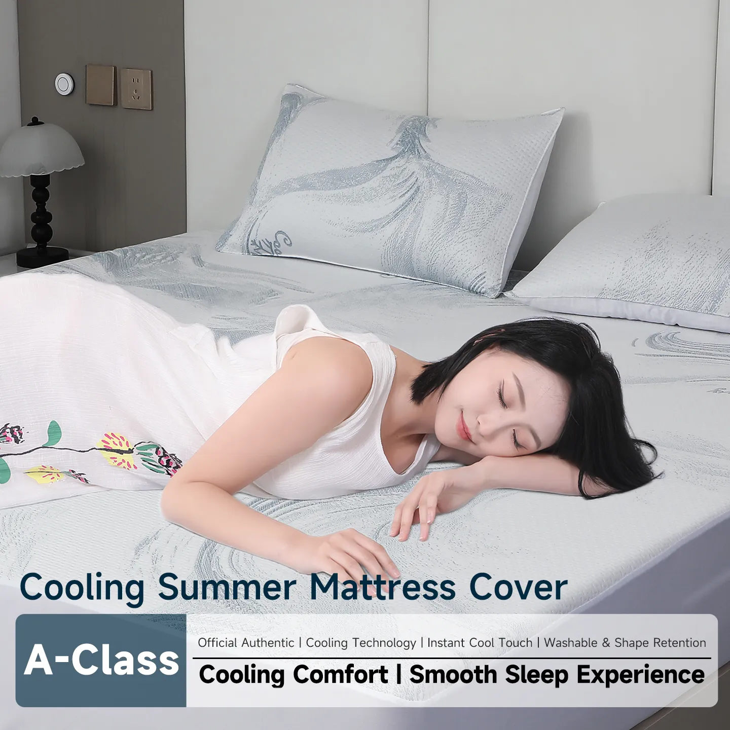 Pattern Collection Ice Silk Mattress Cover